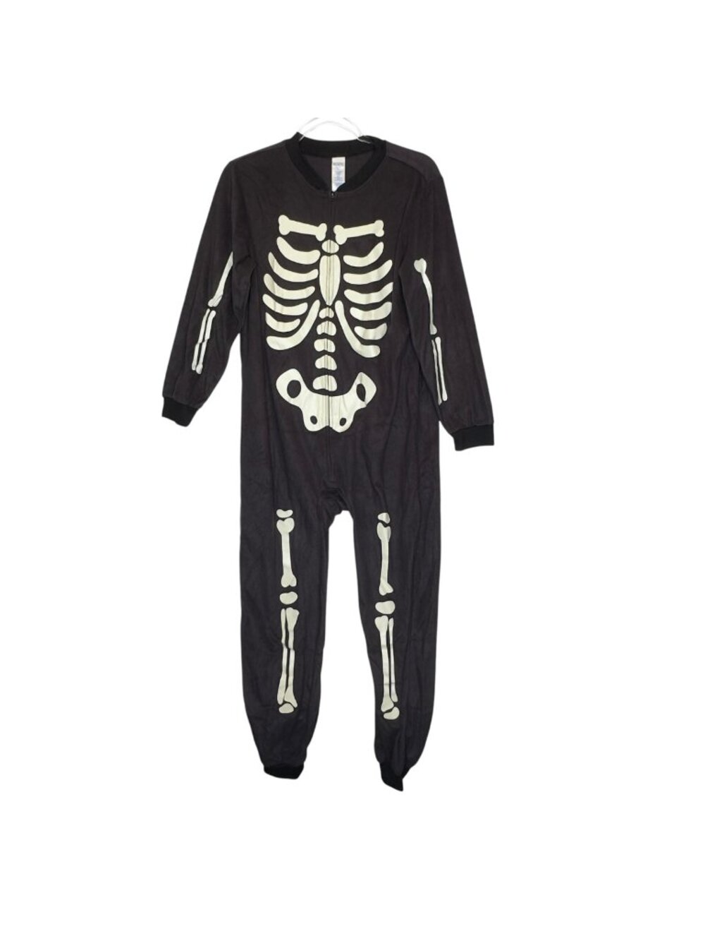 The Children's Place Skeleton One Piece Pajamas Black Halloween Size 14 XL